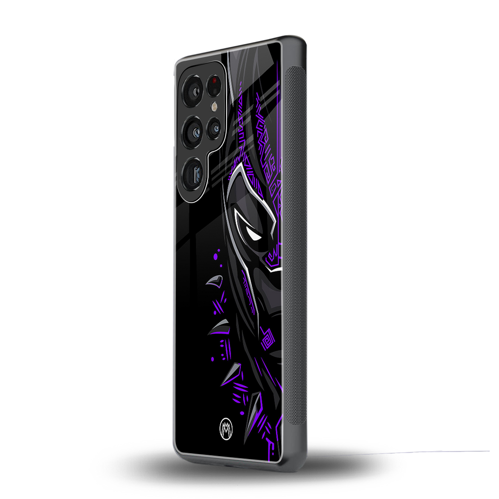 black panther superhero back phone cover | glass case for samsung galaxy s25 ultra