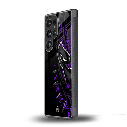 black panther superhero back phone cover | glass case for samsung galaxy s25 ultra