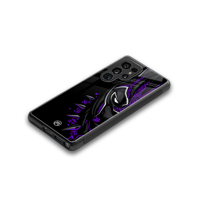 black panther superhero back phone cover | glass case for samsung galaxy s25 ultra