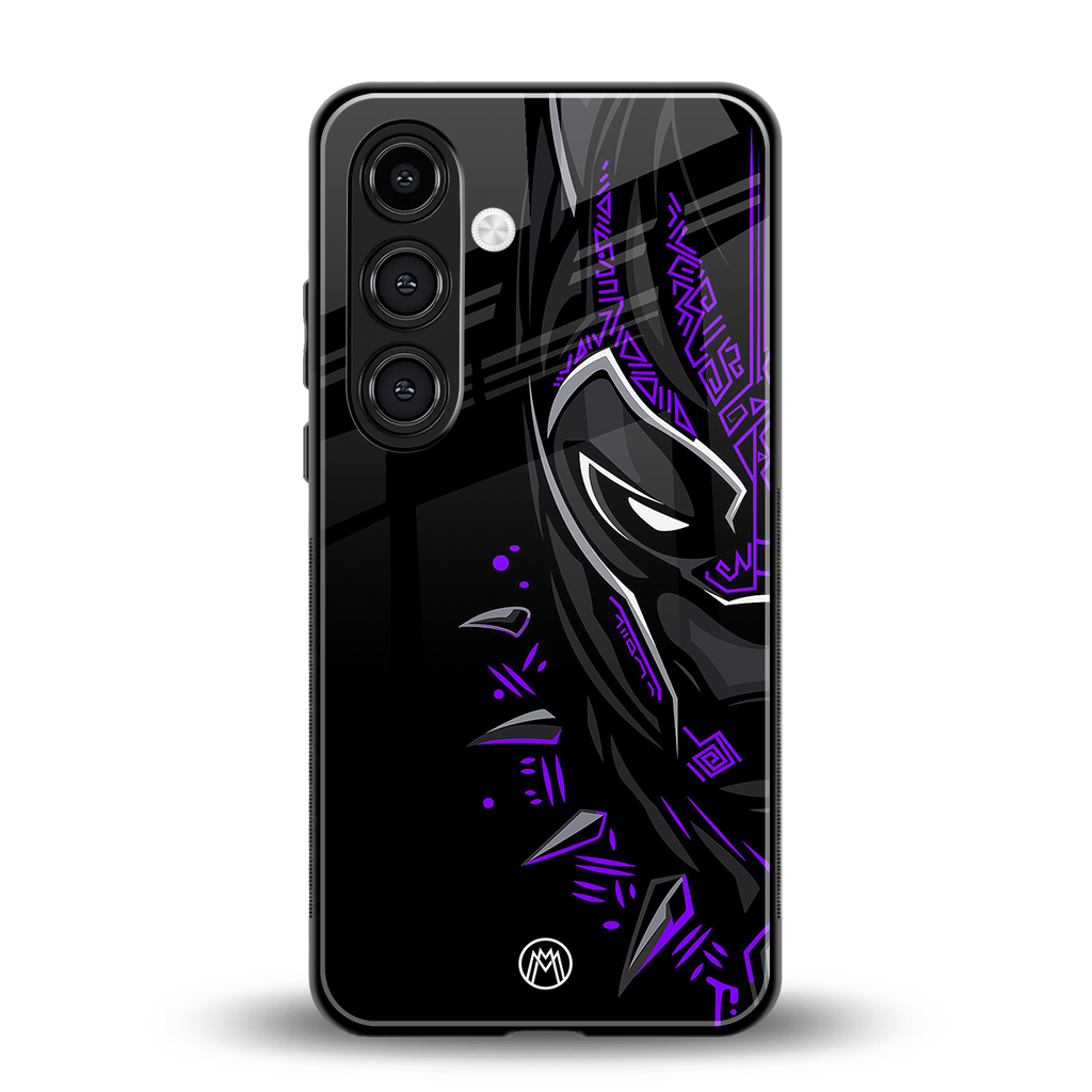 black panther superhero back phone cover | glass case for samsung galaxy s24 fe
