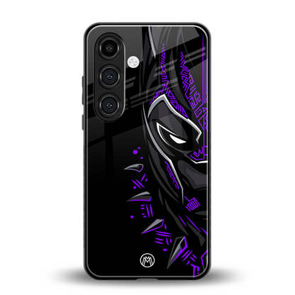black panther superhero back phone cover | glass case for samsung galaxy s24 fe