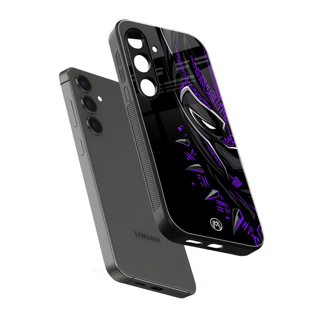 black panther superhero back phone cover | glass case for samsung galaxy s23 plus
