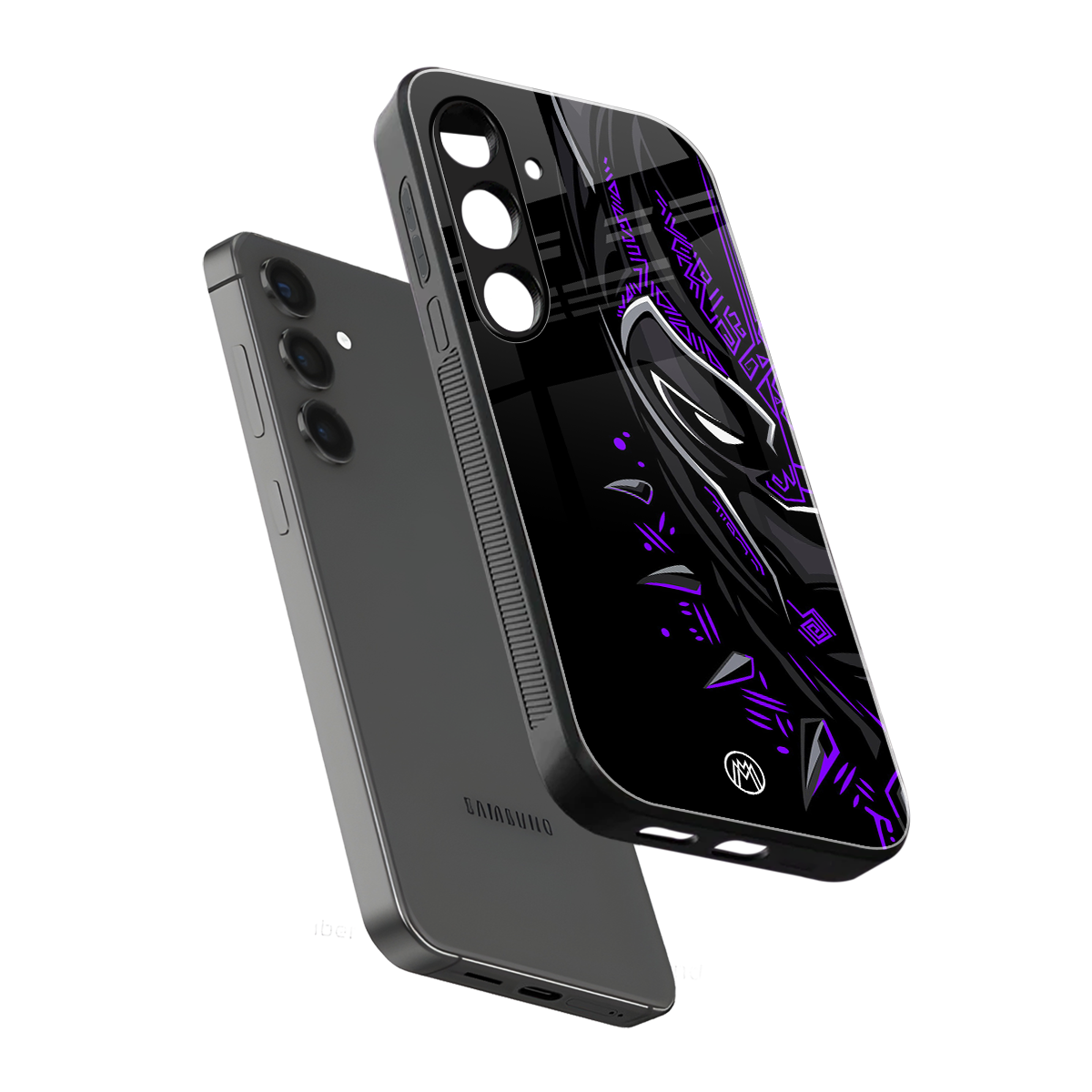 black panther superhero back phone cover | glass case for samsung galaxy s23 plus