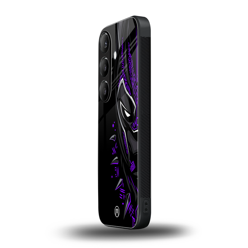 black panther superhero back phone cover | glass case for samsung galaxy s23 plus