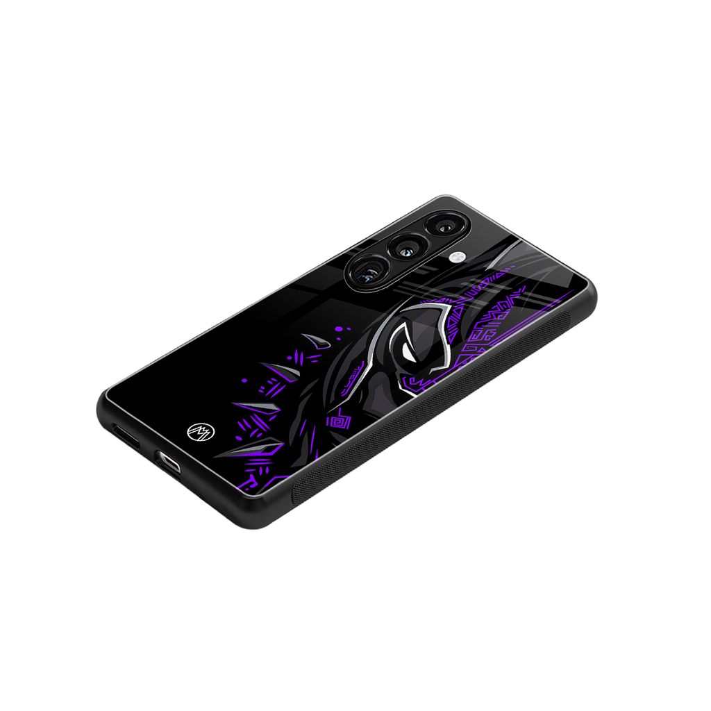 black panther superhero back phone cover | glass case for samsung galaxy s23 plus