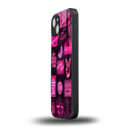 black pink aesthetic collage back phone cover | glass case for iphone 13