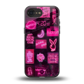 black pink aesthetic collage back phone cover | glass case for iphone 16e