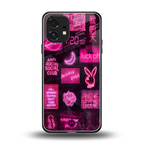 black pink aesthetic collage back phone cover | glass case for nothing phone 1