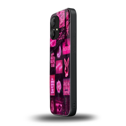 black pink aesthetic collage back phone cover | glass case for nothing phone 1