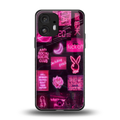black pink aesthetic collage back phone cover | glass case for nothing phone 2