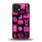 black pink aesthetic collage back phone cover | glass case for nothing phone 2