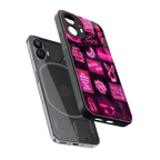 black pink aesthetic collage back phone cover | glass case for nothing phone 2