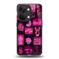 black pink aesthetic collage back phone cover | glass case for oneplus nord 3