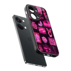 black pink aesthetic collage back phone cover | glass case for oneplus nord 3