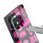 black pink aesthetic collage back phone cover | glass case for oneplus nord 3
