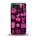 black pink aesthetic collage back phone cover | glass case for oneplus nord 4