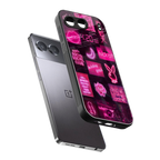 black pink aesthetic collage back phone cover | glass case for oneplus nord 4