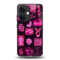 black pink aesthetic collage back phone cover | glass case for oneplus nord ce 3