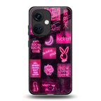 black pink aesthetic collage back phone cover | glass case for oneplus nord ce 3