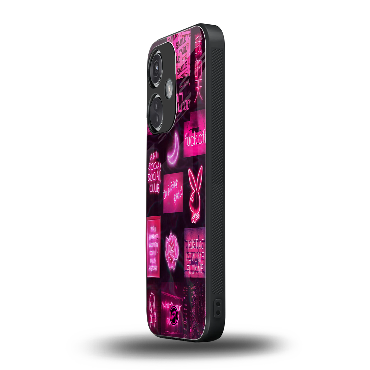 black pink aesthetic collage back phone cover | glass case for oneplus nord ce 3
