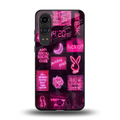 black pink aesthetic collage back phone cover | glass case for oneplus nord ce 4 lite