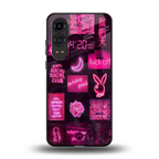 black pink aesthetic collage back phone cover | glass case for oneplus nord ce 4 lite