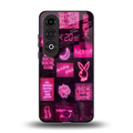black pink aesthetic collage back phone cover | glass case for oneplus nord ce 4