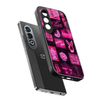 black pink aesthetic collage back phone cover | glass case for oneplus nord ce 4