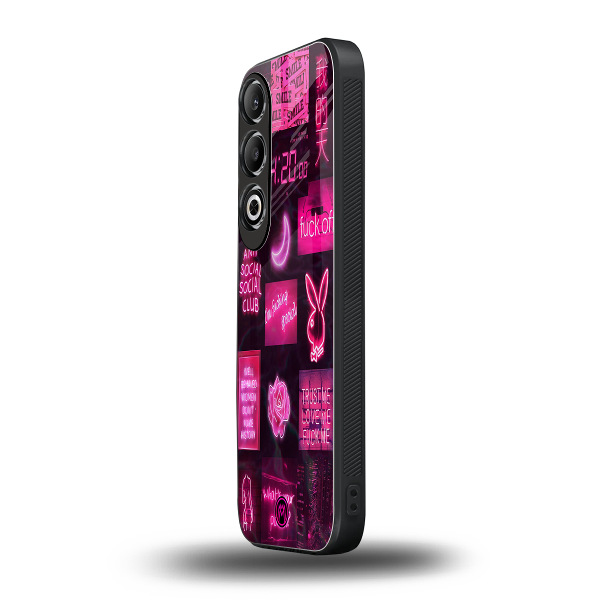 black pink aesthetic collage back phone cover | glass case for oneplus nord ce 4