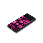 black pink aesthetic collage back phone cover | glass case for google pixel 6 pro