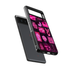 black pink aesthetic collage back phone cover | glass case for google pixel 6