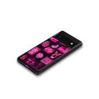 black pink aesthetic collage back phone cover | glass case for google pixel 6