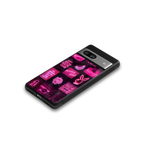 black pink aesthetic collage back phone cover | glass case for Google Pixel 7