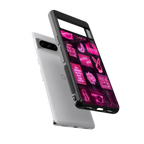 black pink aesthetic collage back phone cover | glass case for google pixel 8 pro