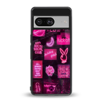 black pink aesthetic collage back phone cover | glass case for Google Pixel 8
