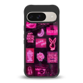 black pink aesthetic collage back phone cover | glass case for google pixel 9