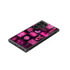 black pink aesthetic collage back phone cover | glass case for samsung galaxy s23 ultra
