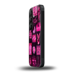 black pink aesthetic collage back phone cover | glass case for samsung galaxy s23