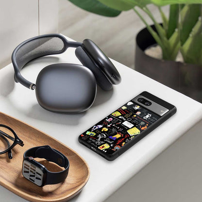 black aesthetic collage back phone cover | glass case for oneplus nord ce 3