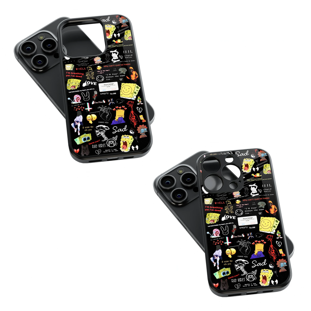 Trendy Glass Back Mobile Case for iPhone, Samsung, Redmi, OnePlus, Google Pixel, Motorola