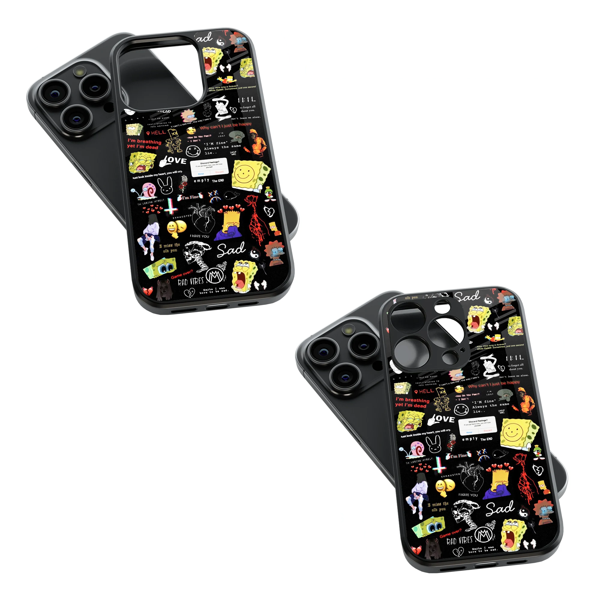 Trendy Glass Back Mobile Case for iPhone, Samsung, Redmi, OnePlus, Google Pixel, Motorola