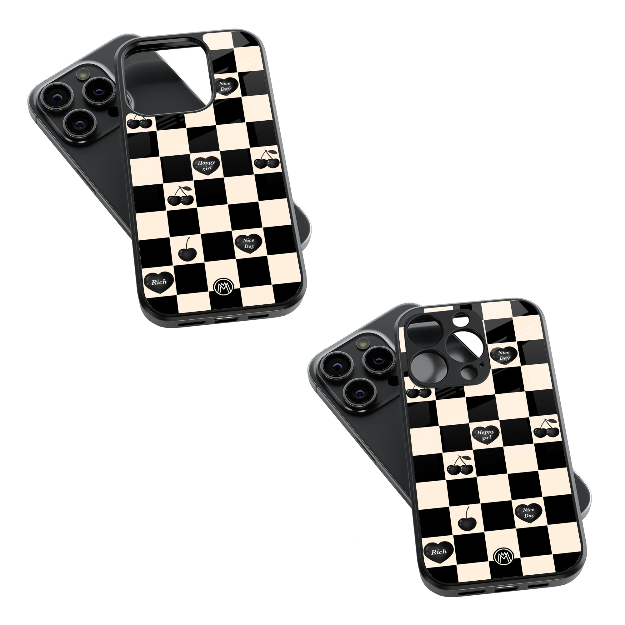 Trendy Glass Back Mobile Case for iPhone, Samsung, Redmi, OnePlus, Google Pixel, Motorola