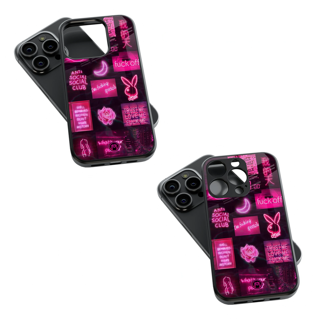 Trendy Glass Back Mobile Case for iPhone, Samsung, Redmi, OnePlus, Google Pixel, Motorola