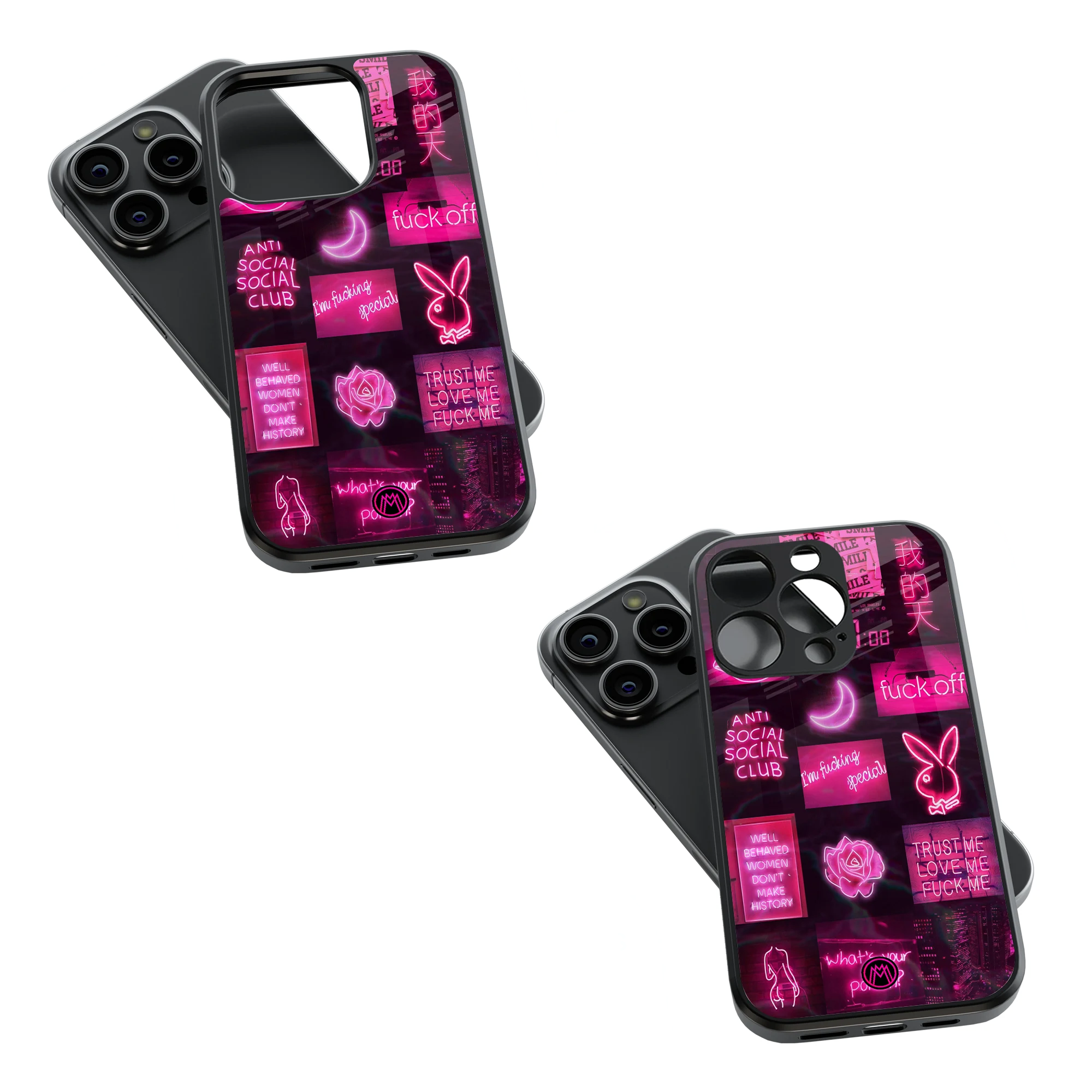 Trendy Glass Back Mobile Case for iPhone, Samsung, Redmi, OnePlus, Google Pixel, Motorola