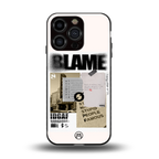 blame back phone cover | glass case for iphone 13 pro