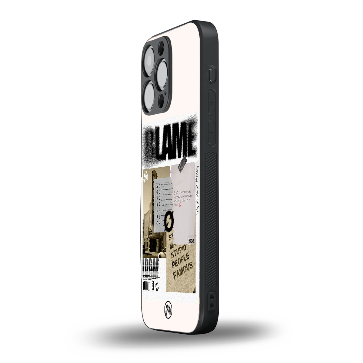 blame back phone cover | glass case for iphone 14 pro max