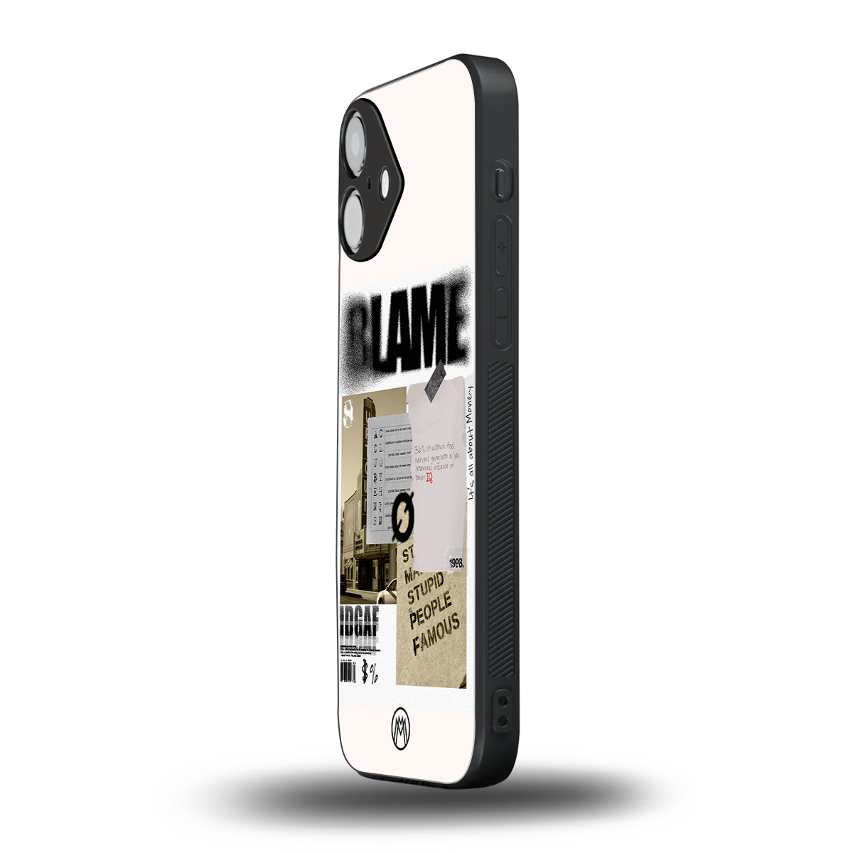 blame back phone cover | glass case for iphone 16 plus