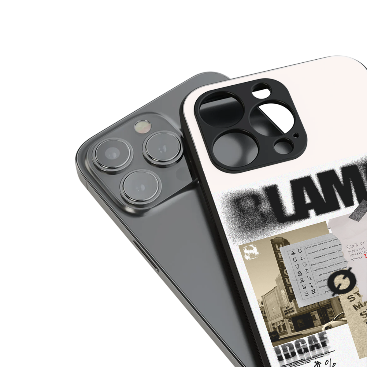 blame back phone cover | glass case for iphone 16 plus