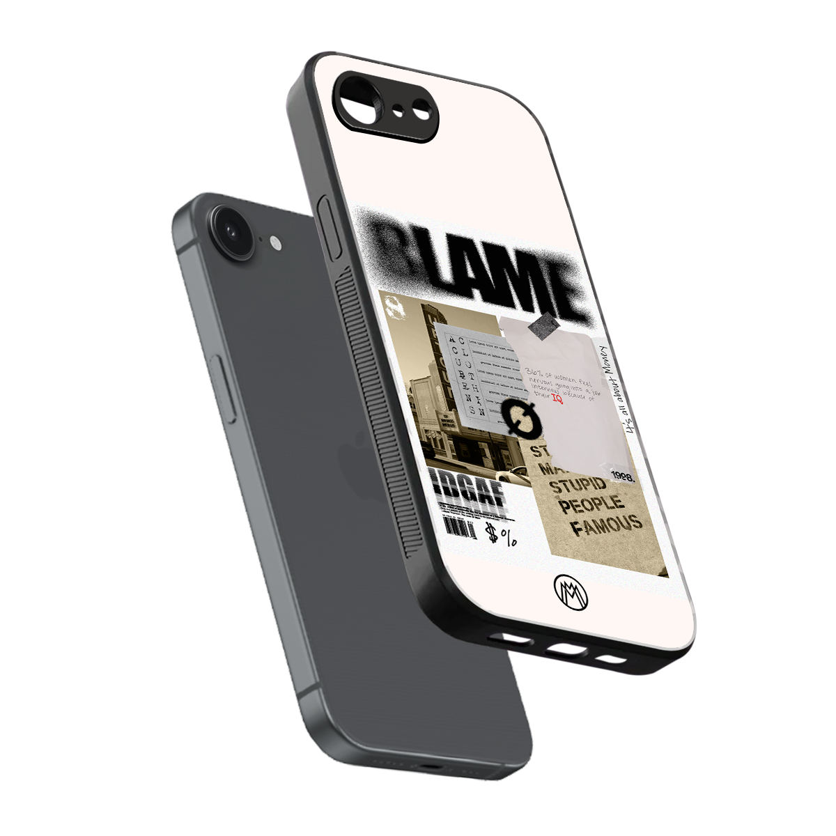 blame back phone cover | glass case for iphone 16e