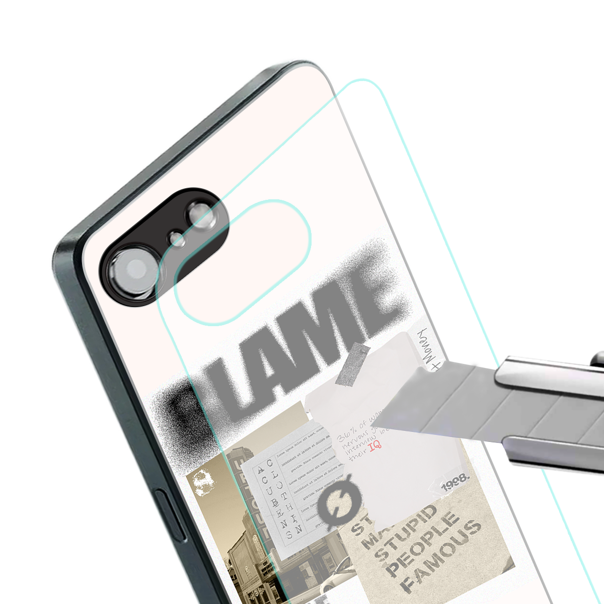 blame back phone cover | glass case for iphone 16e